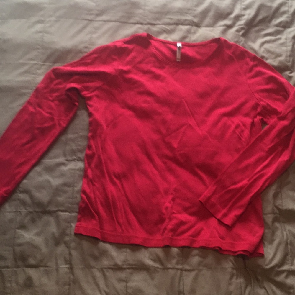 Long sleeved 12/14 red White Stag shirt